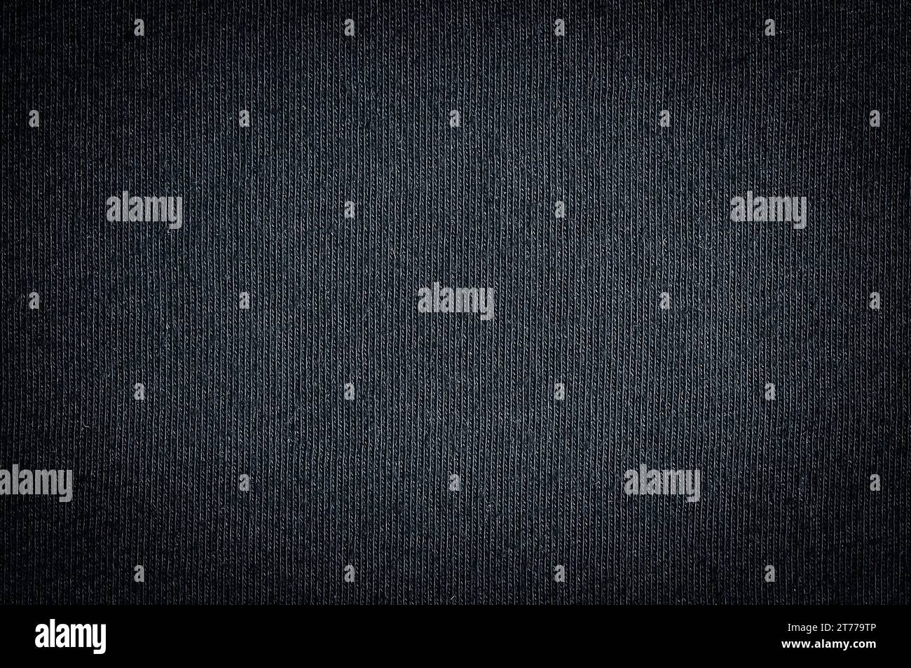black dark fabric texture for background Stock Photo