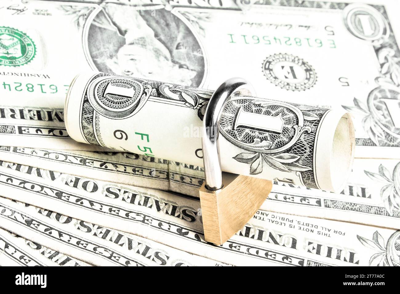 Dollar dollars key secure lock hi-res stock photography and images