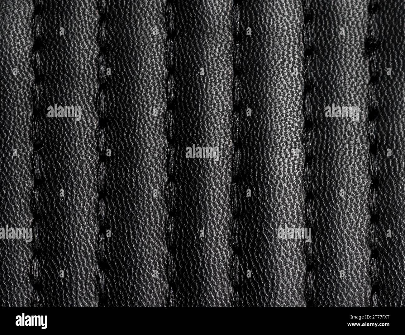black leather texture with seam, for background Stock Photo
