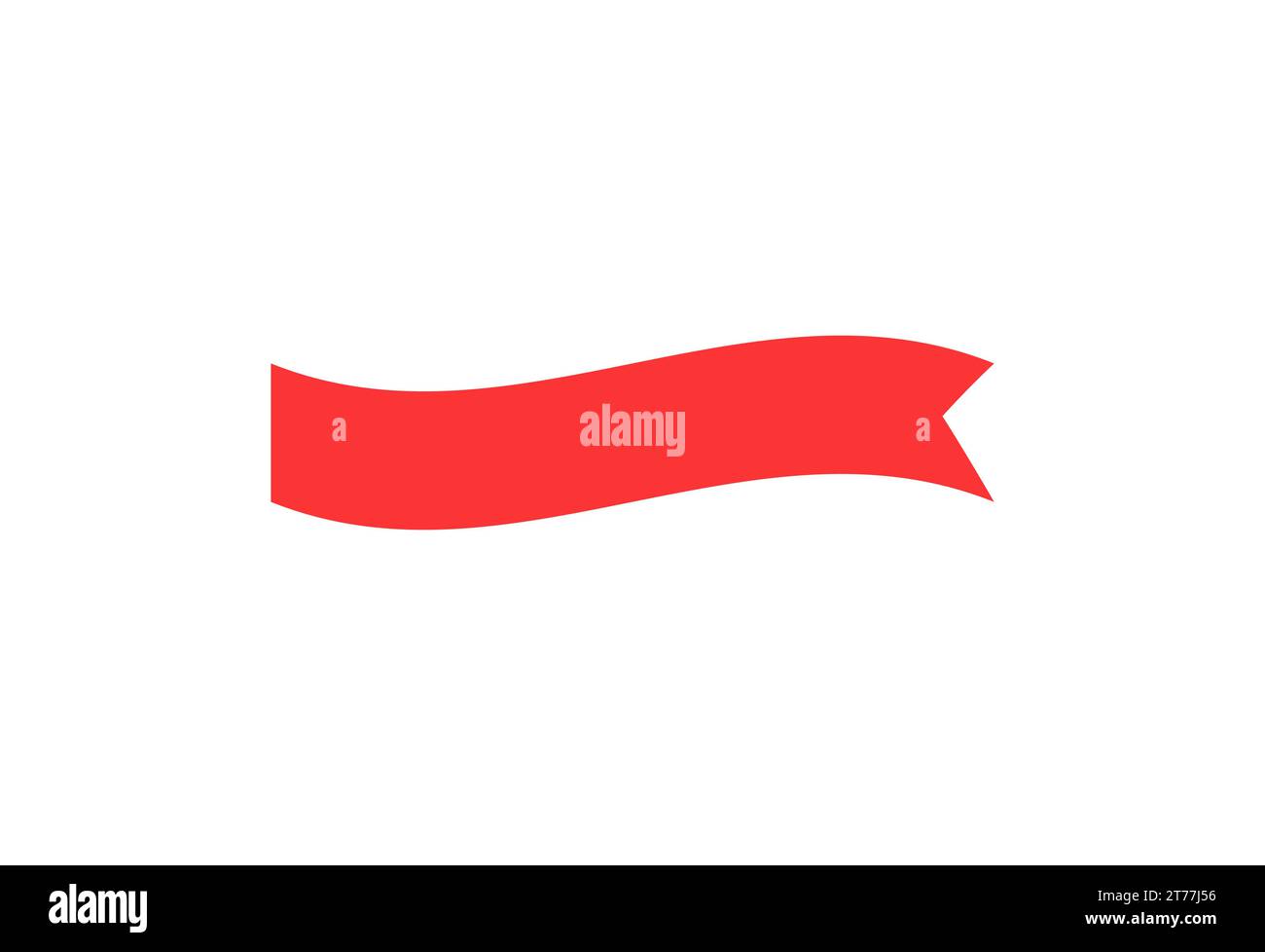 Red ribbons. Promotion flags collection. Vector flat labels Stock ...