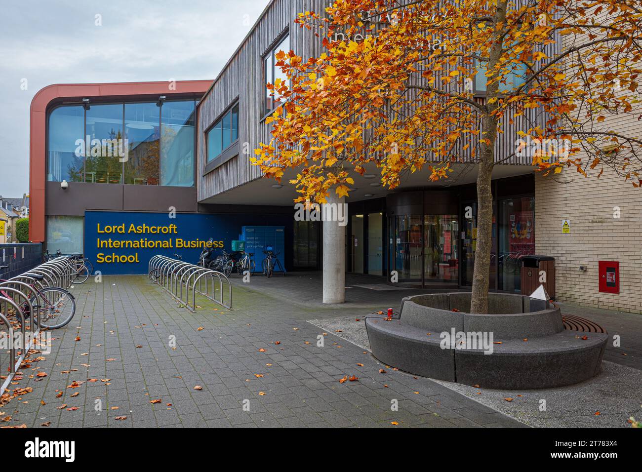 The Lord Ashcroft International Business School building at the Cambridge Campus of the Anglia Ruskin University, Cambridge, UK. Stock Photo