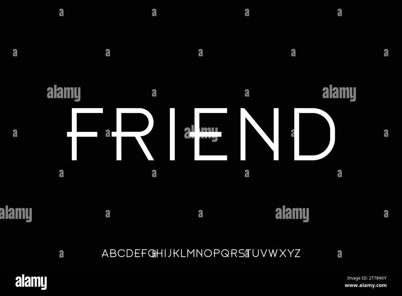 Modern decorative sans serif display font vector. Friendly typography ...