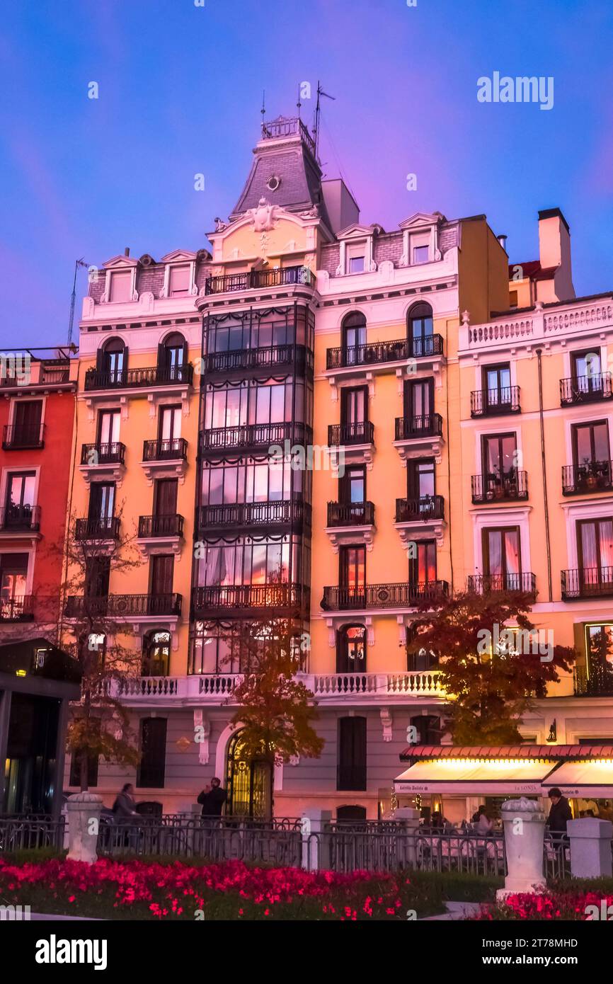 Residential building in Plaza de Oriente, East Square designed in 1844