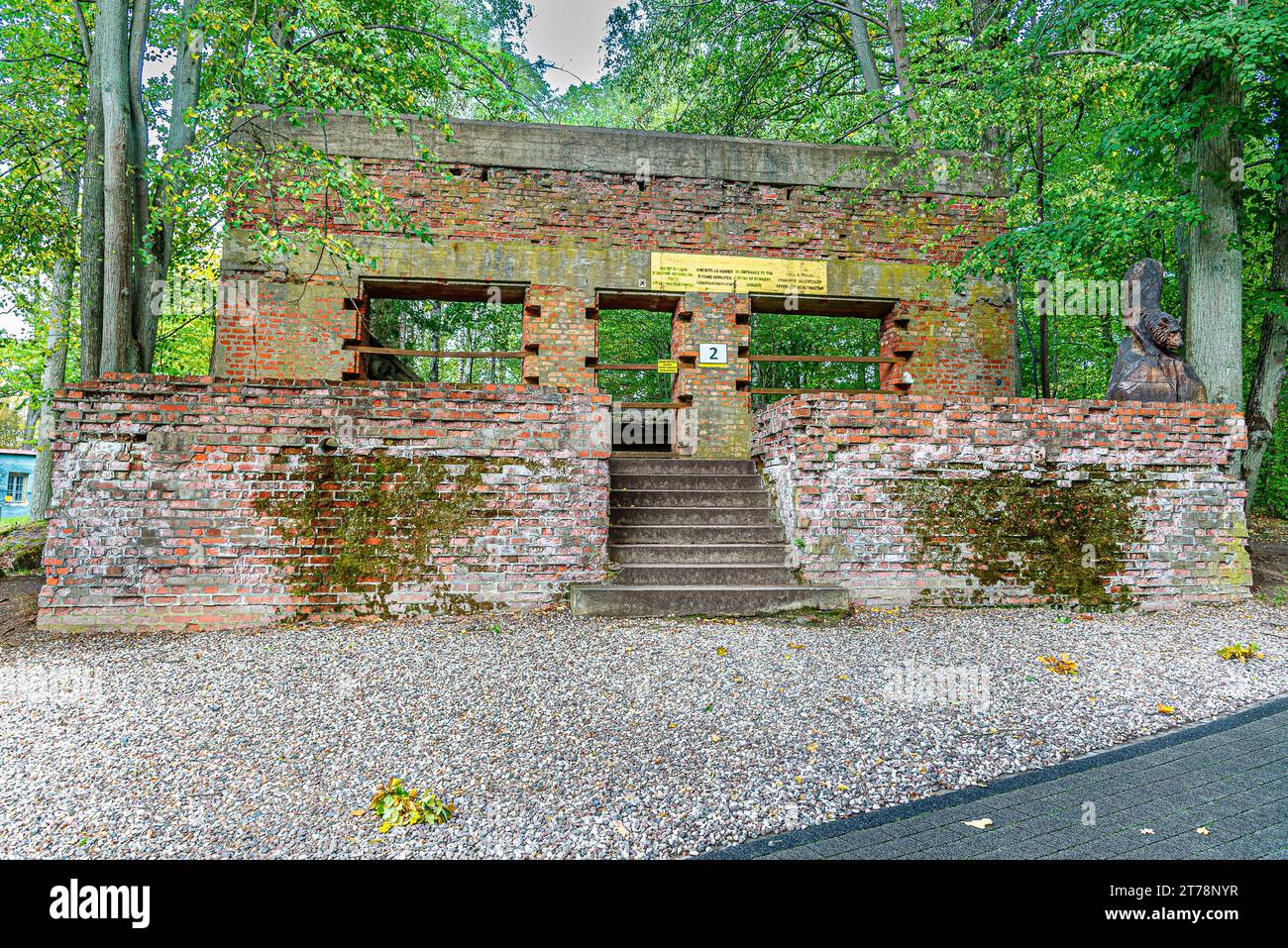 Wolf's Lair is a town of bunkers surrounded by forest, lakes and swamps. This is Adolf Hitler's largest and most recognizable field command. Stock Photo