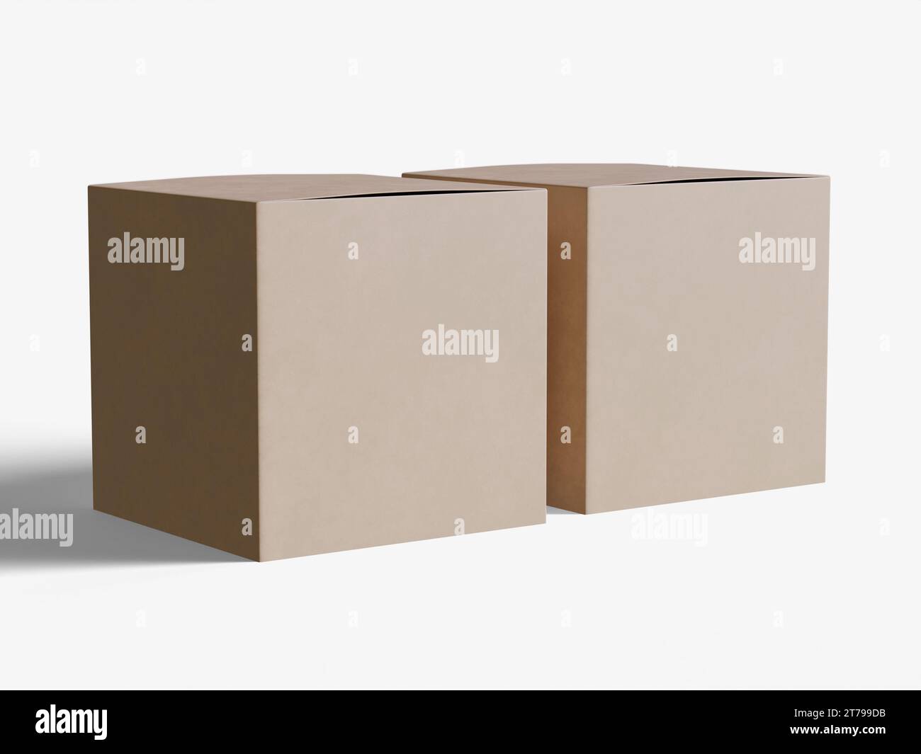 Square box packaging white background cardboard paper with realistic ...
