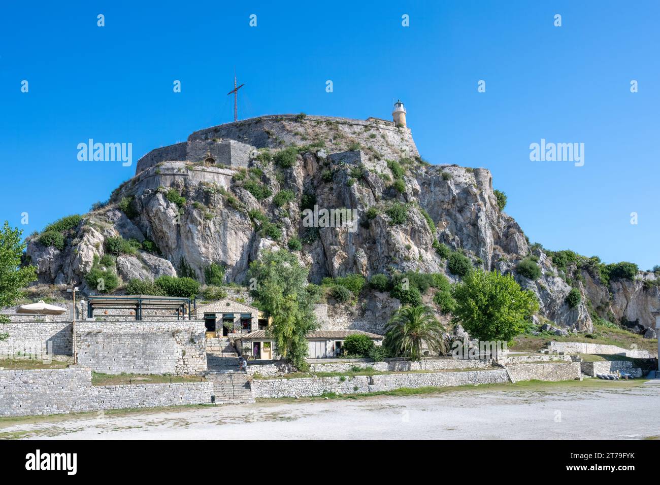 The old Fortress within Corfu Old Town, Corfu, Greece Stock Photo