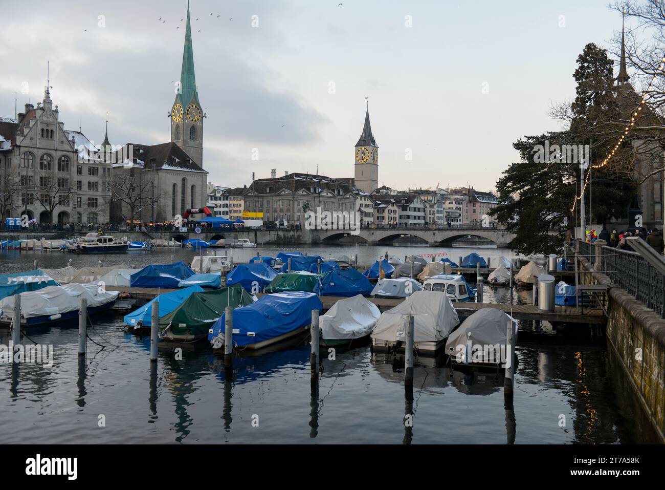 Zurich, Switzerland - 29 Oktober 2023: view at the center of Zurich on Switzerland Stock Photo