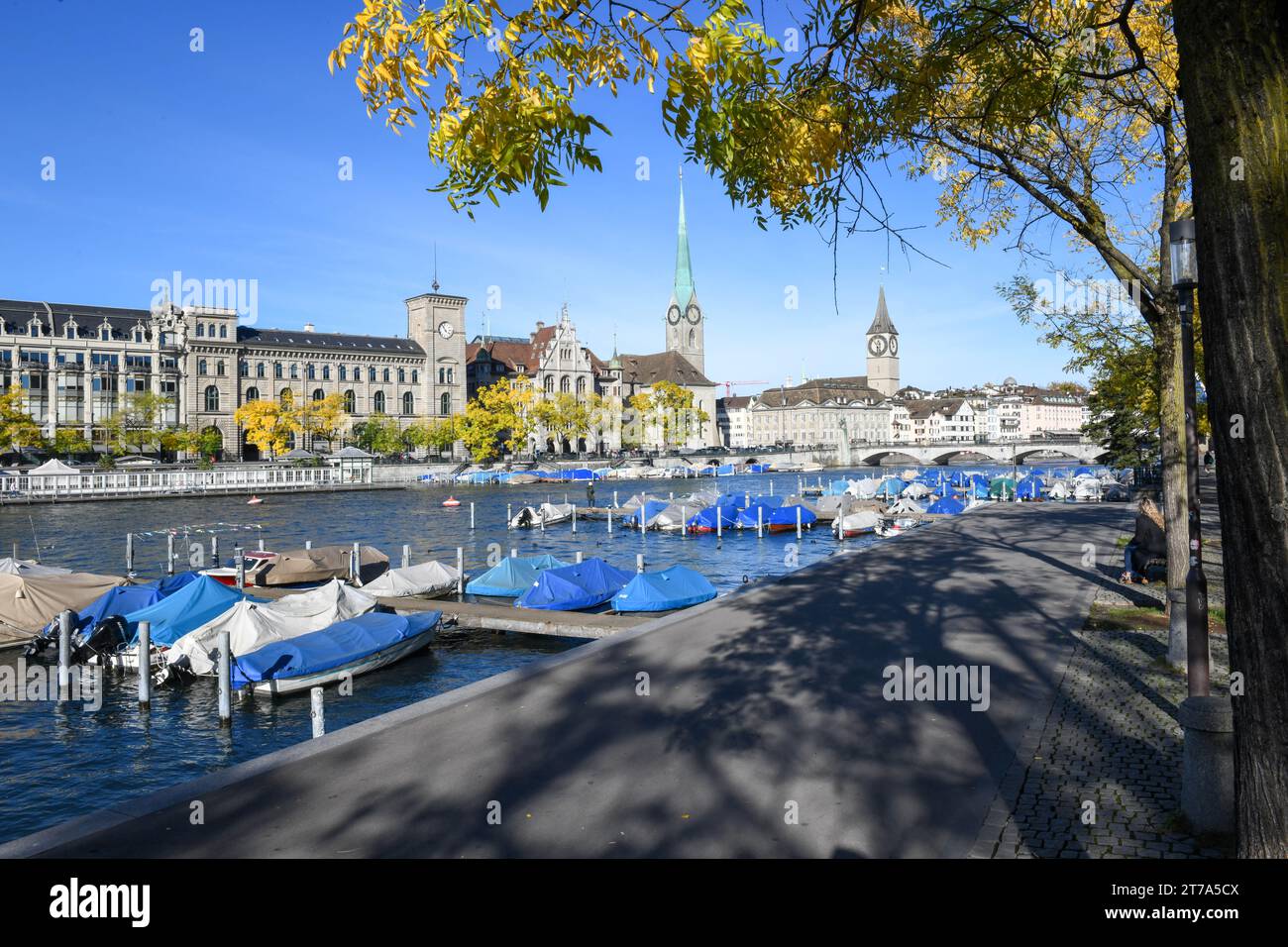 Zurich, Switzerland - 29 Oktober 2023: view at the center of Zurich on Switzerland Stock Photo