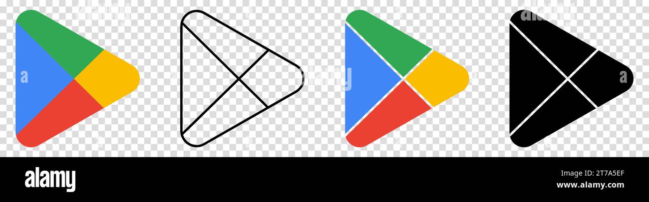 Google play store icon. Design can use for web and mobile app. Vector