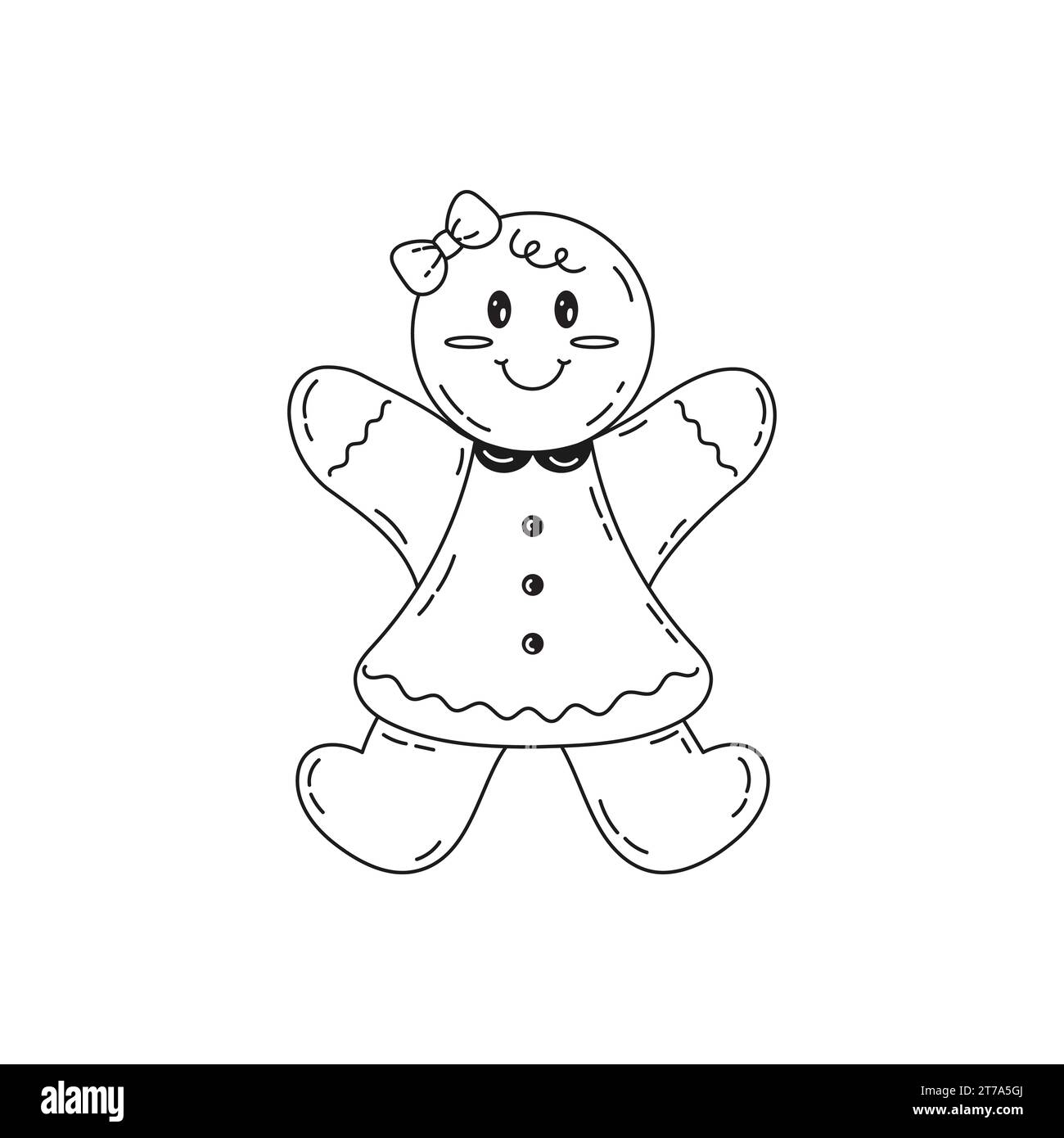 Cute Christmas Gingerbread Girl In Doodle Style Stock Photo Alamy cute-christmas-gingerbread-girl-in-doodle-style-stock-photo-alamy