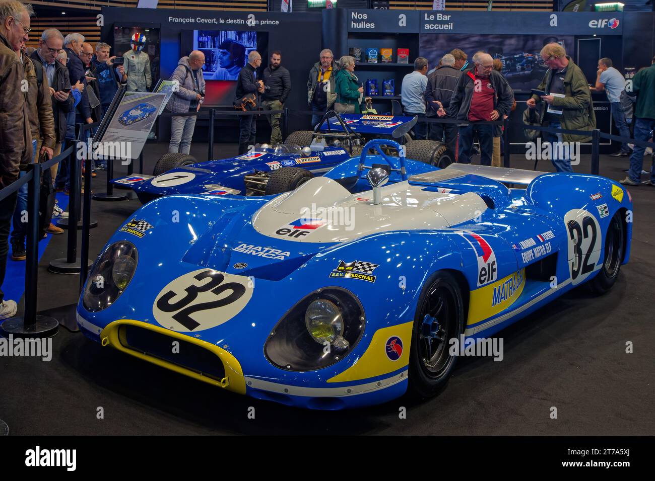 LYON, November 10, 2023 : Matra 660. The Epoq'auto exhibition paid tribute to french F1 driver François Cevert who died just 50 years ago. Stock Photo