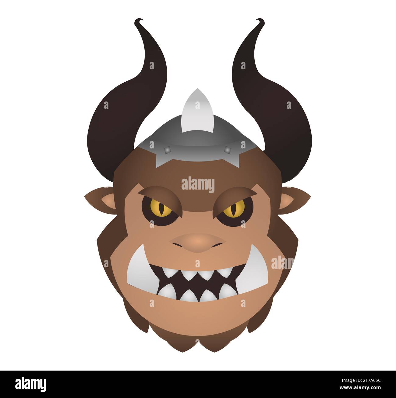 A troll figurine wearing a traditional Scandinavian Viking helmet