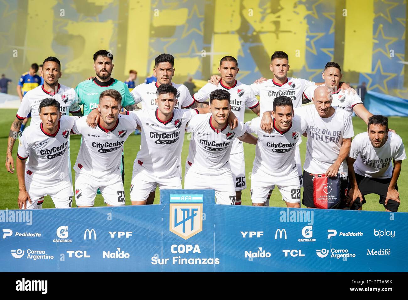 Newells team group during the Liga Argentina match between CA Boca