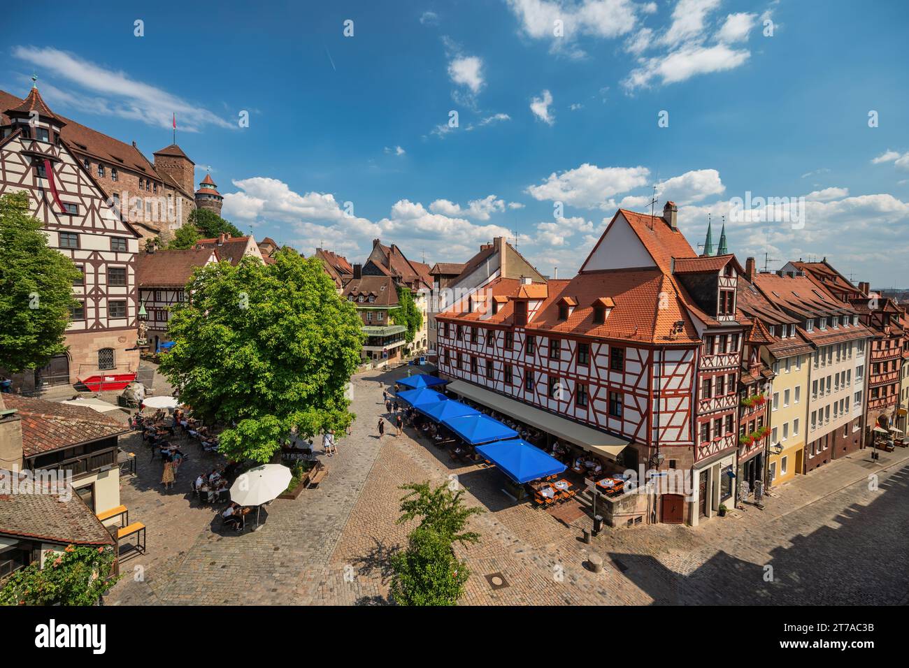 Nuremberg (Nurnberg) Germany, city skyline at old town square and