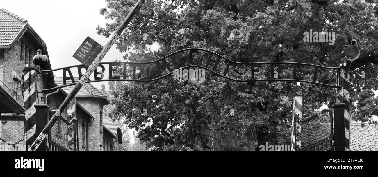 Oswiecim, Poland - July 17, Memorial and museum Auschwitz-Birkena. Former Germani Nazi Concentration and Extermination Camp in Poland Stock Photo