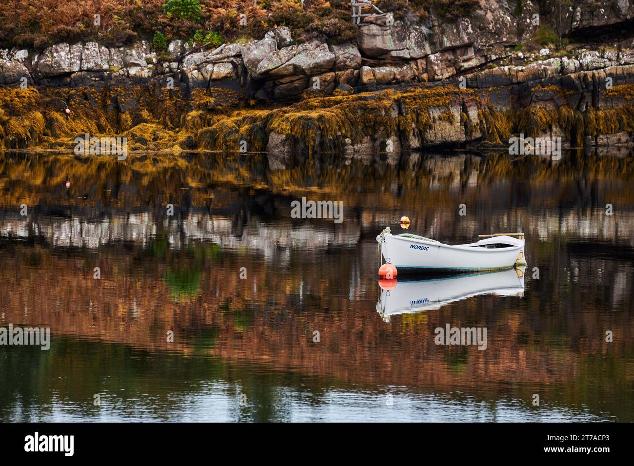 Small fishing boat Badachro, Gairloch, Scotland Stock Photo - Alamy