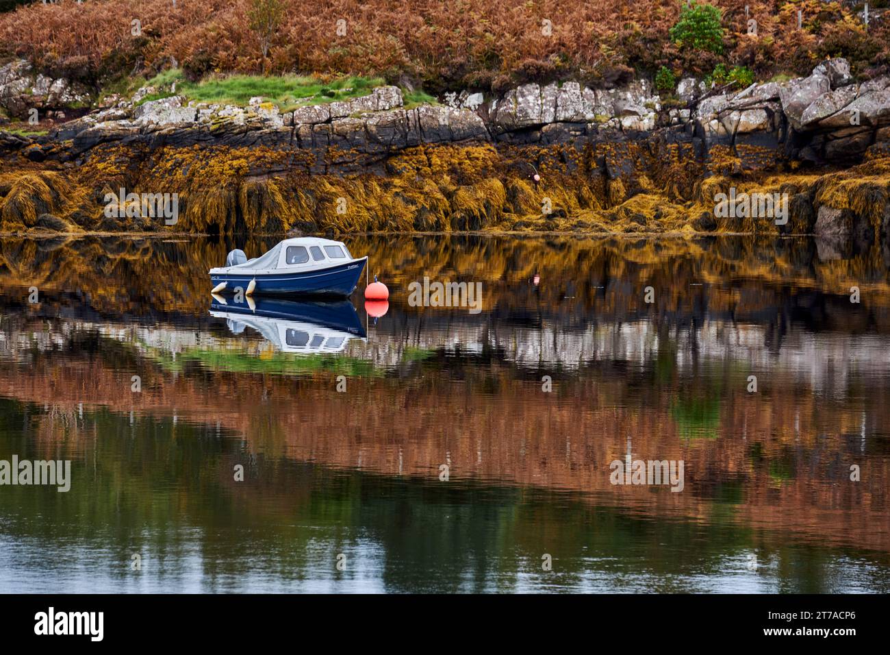 Small fishing boat Badachro, Gairloch, Scotland Stock Photo - Alamy