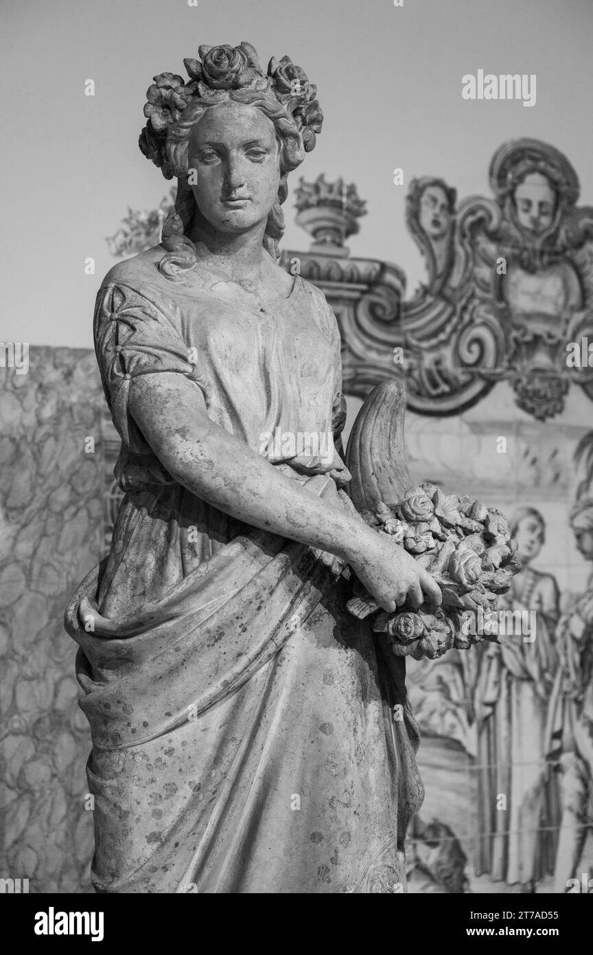 'Flora' – the Roman goddess of flowers. Terracotta. Ireland, circa 1810. Stock Photo