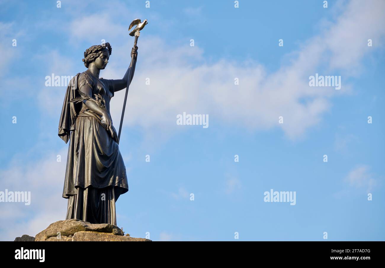 Bronze statue In memory of the Peacemaker, Friary Park, Finchley