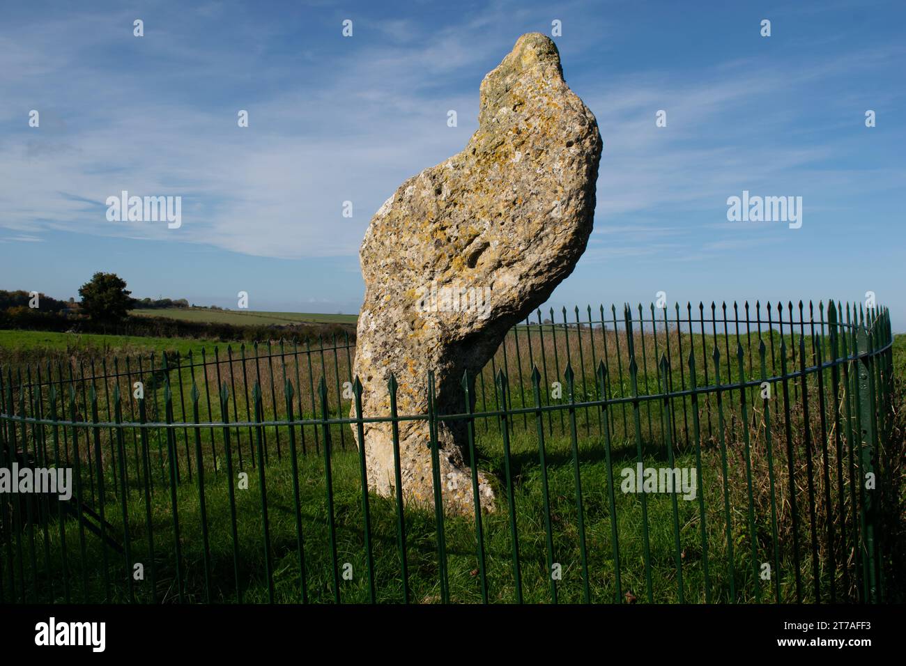 Rollright Stones, The King Stone. Autumn.Long Compton, Warwickshire, UK. Stock Photo