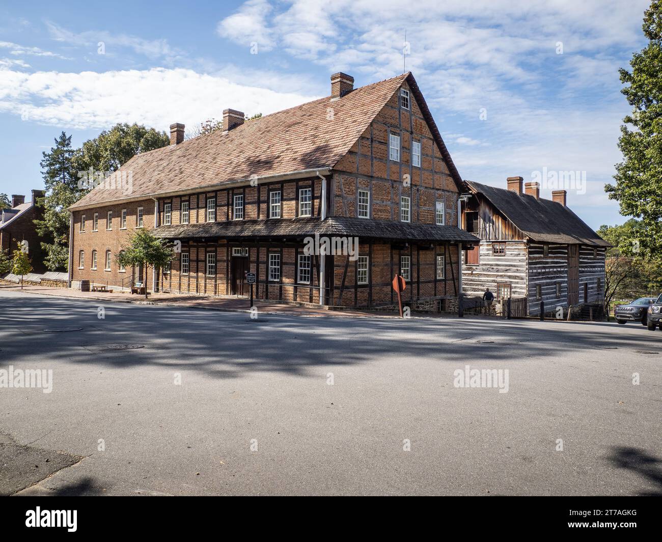 Single Brothers House in Old Salem North Carolina, USA Stock Photo