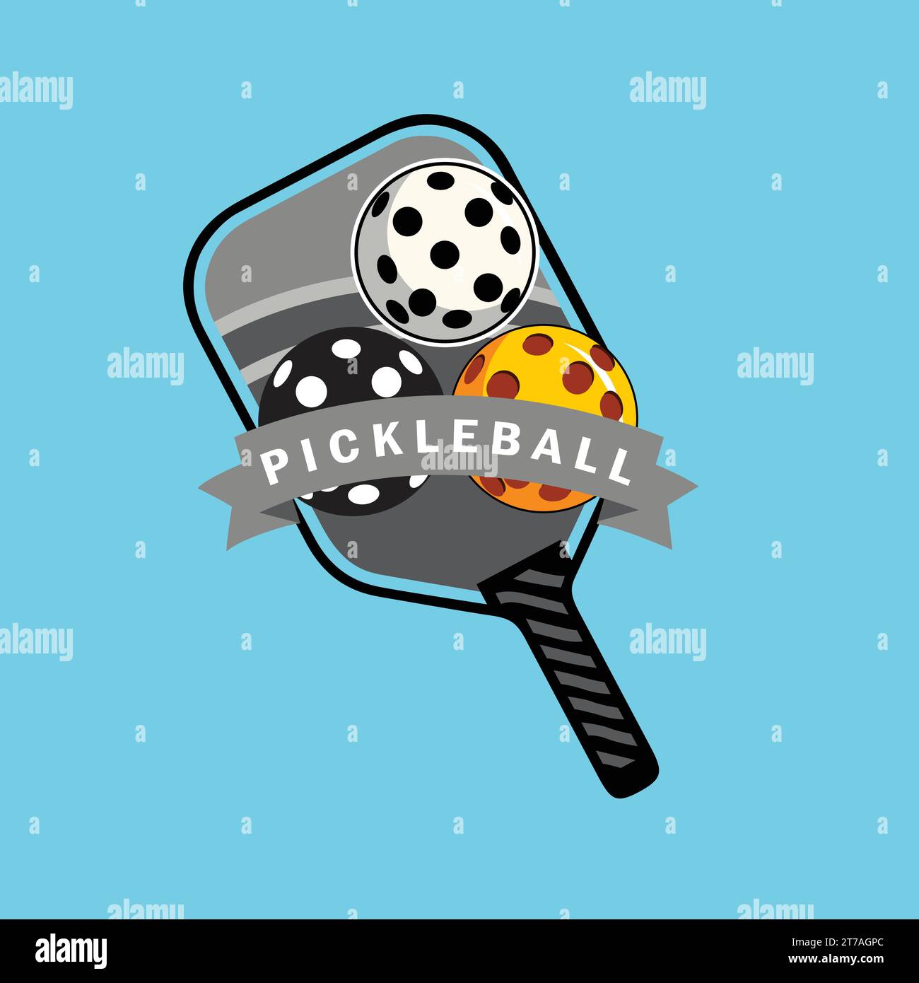 pickleball logo design template in vector form Stock Vector Image & Art