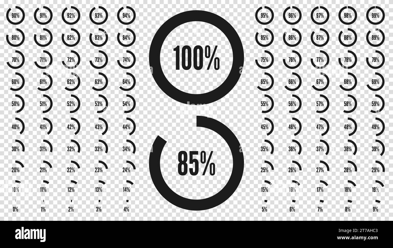 Big percent collection for user interface UI or business infographic ...