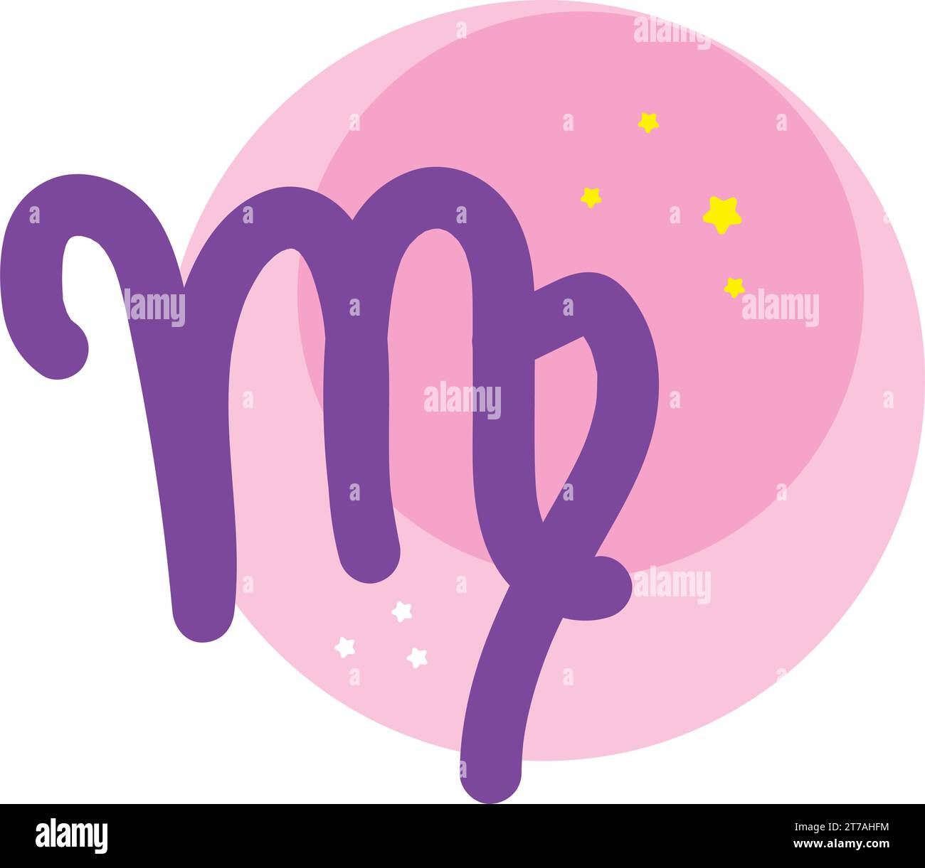 Isolated virgo colored zodiac sign symbol Vector Stock Vector Image