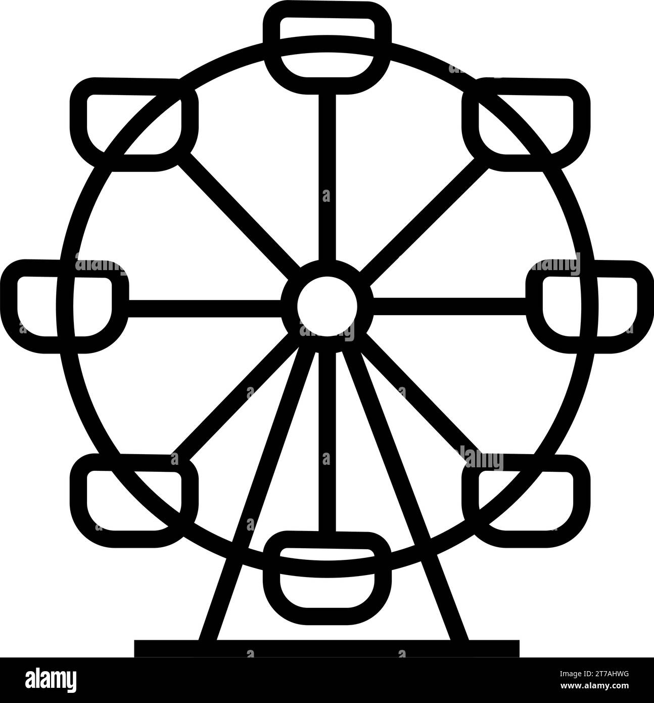 Isolated ferris wheel icon Vector Stock Vector Image & Art - Alamy