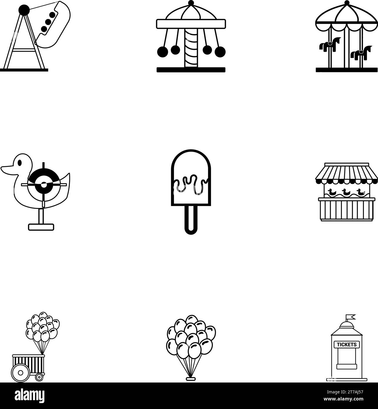 Isolated pirate ship amusement park icon Vector Stock Vector