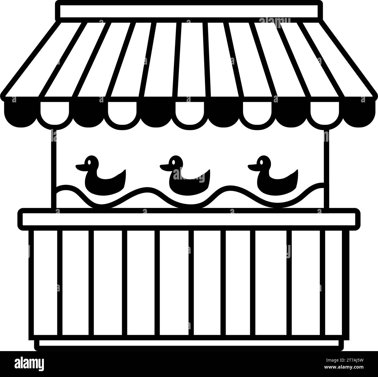 Isolated aim the duck game tent icon Vector Stock Vector