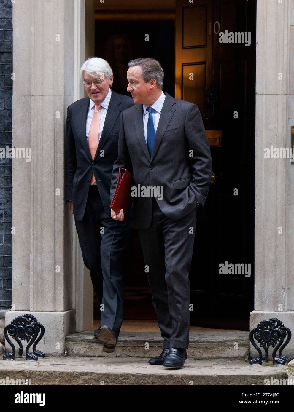 London, UK. 14th Nov, 2023. Lord Cameron, Foreign Secretary leaves the Cabinet meeting with Andrew Mitchell, Minister of State (Development and Africa). Credit: Karl Black/Alamy Live News Stock Photo