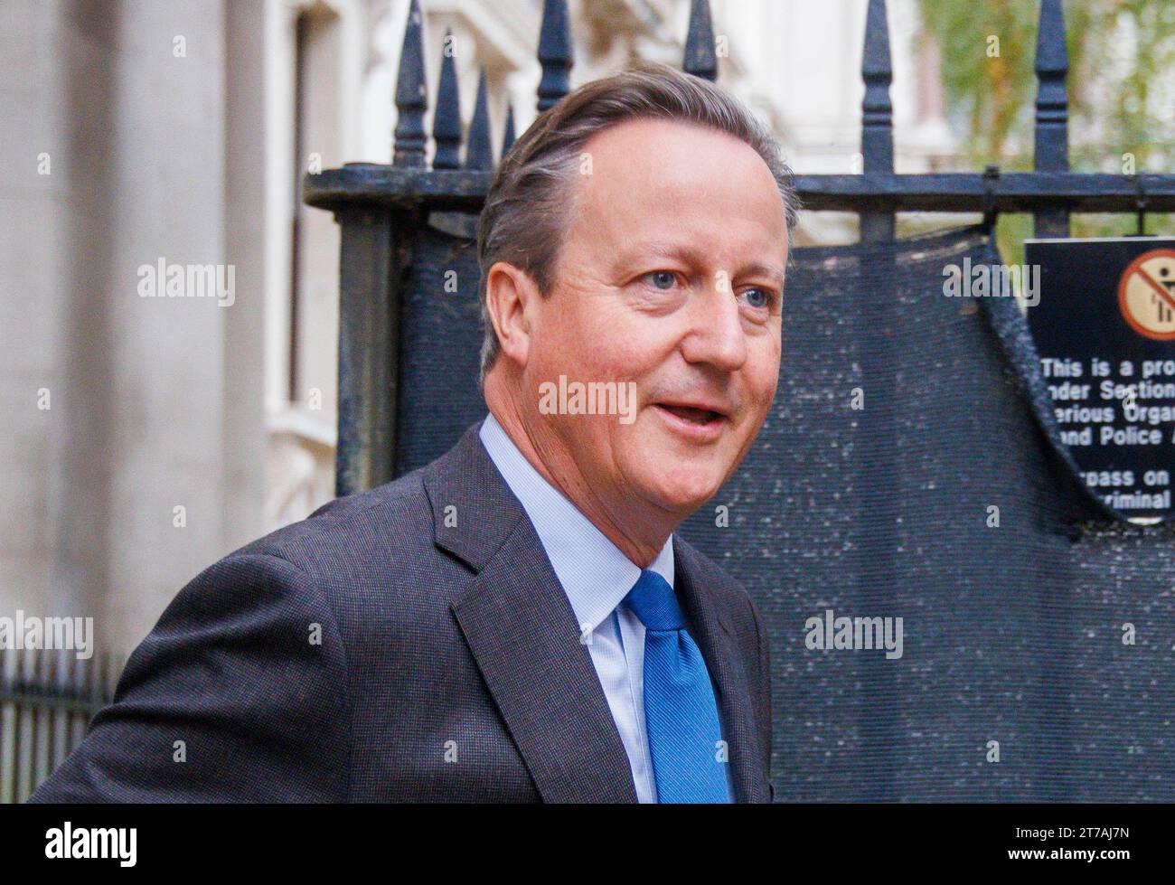 London, UK. 14th Nov, 2023. Lord Cameron, Foreign Secretary arrives for the Cabinet meeting with Andrew Mitchell, Minister of State (Development and Africa). Credit: Karl Black/Alamy Live News Stock Photo