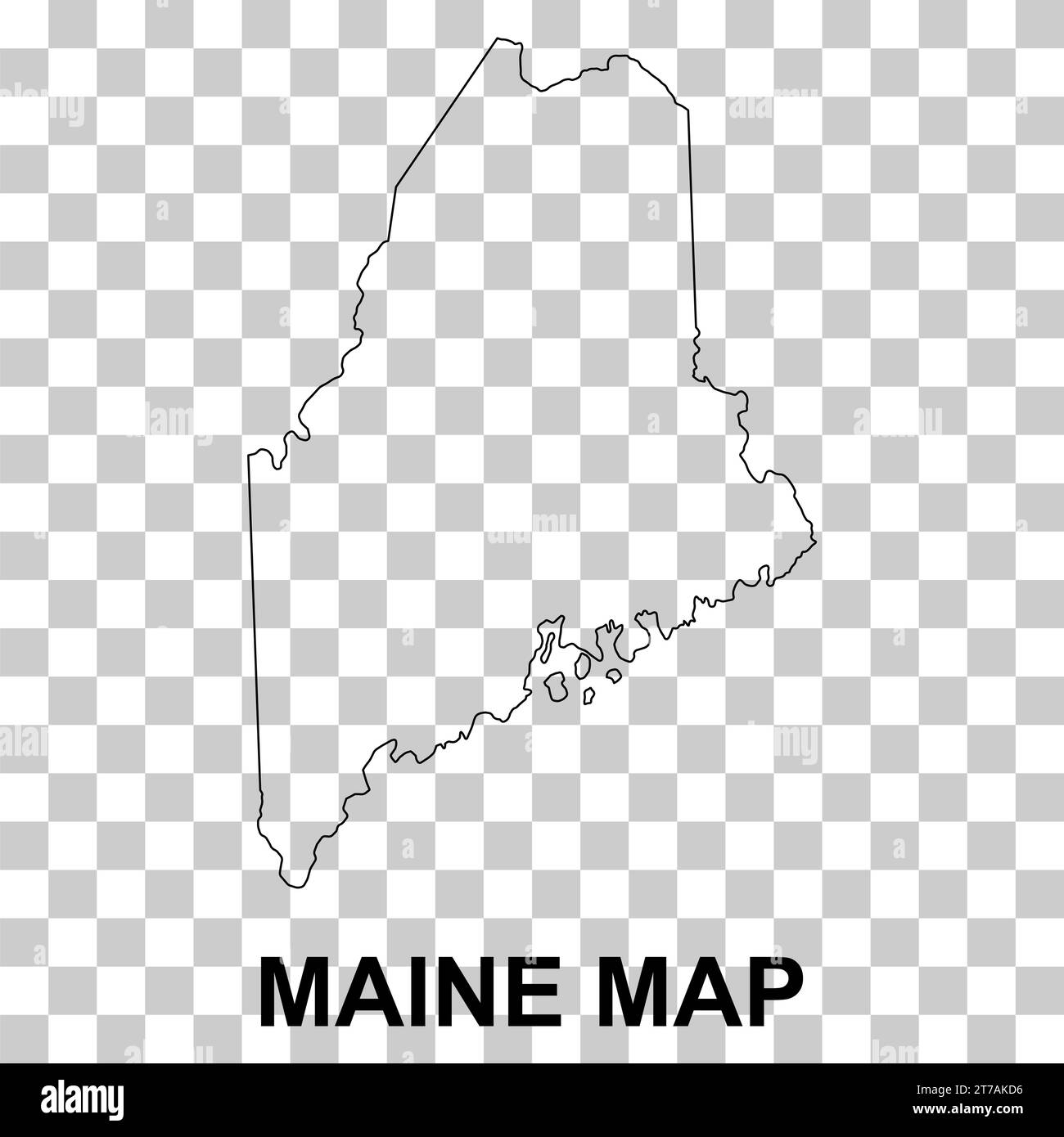 Maine map shape united states - Maine Map Shape United States Of America Flat Concept Icon Symbol Vector Illustration 2T7AKD6 