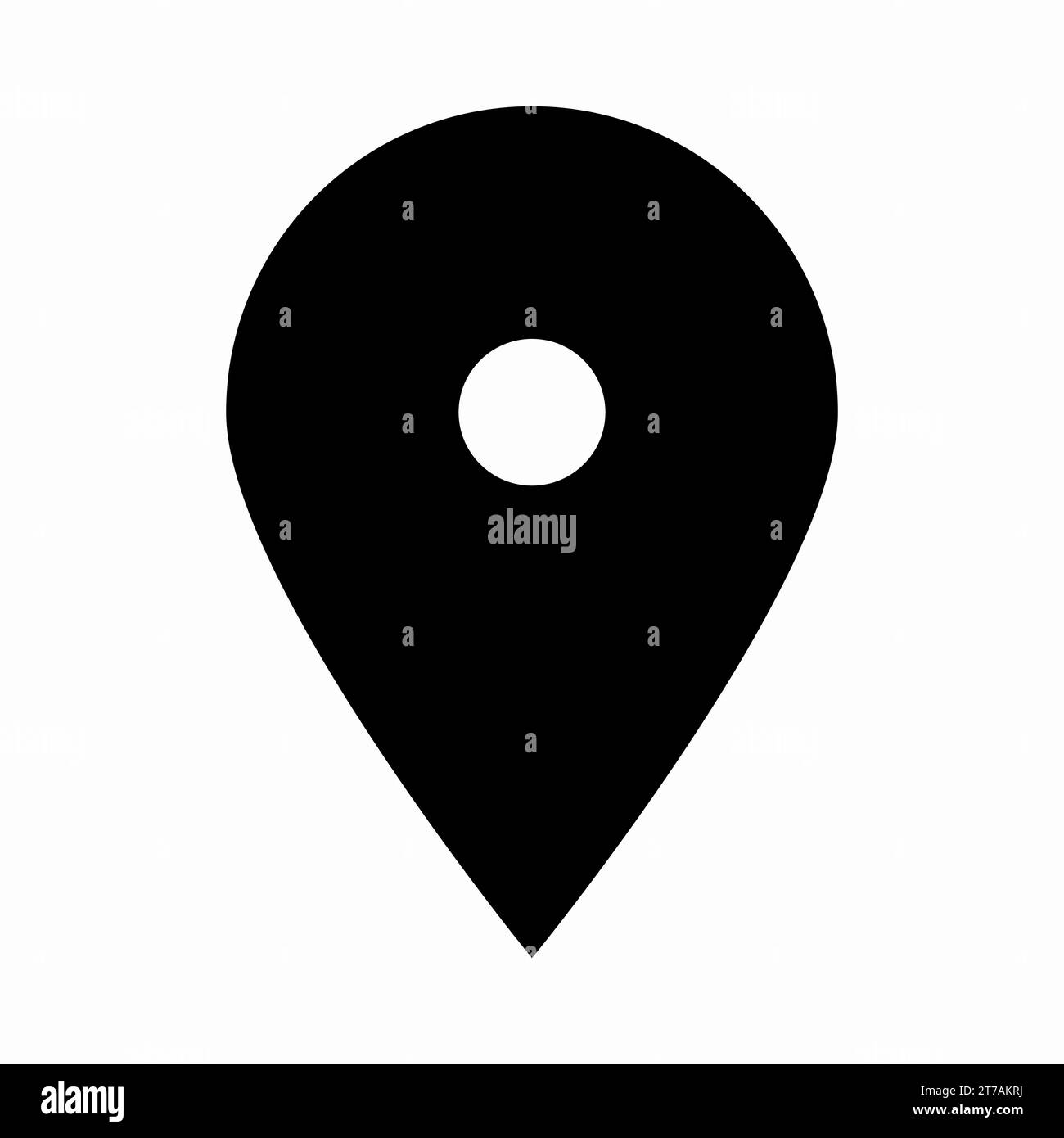 Location pin map icon. Flat design. Vector illustration sign on a white ...