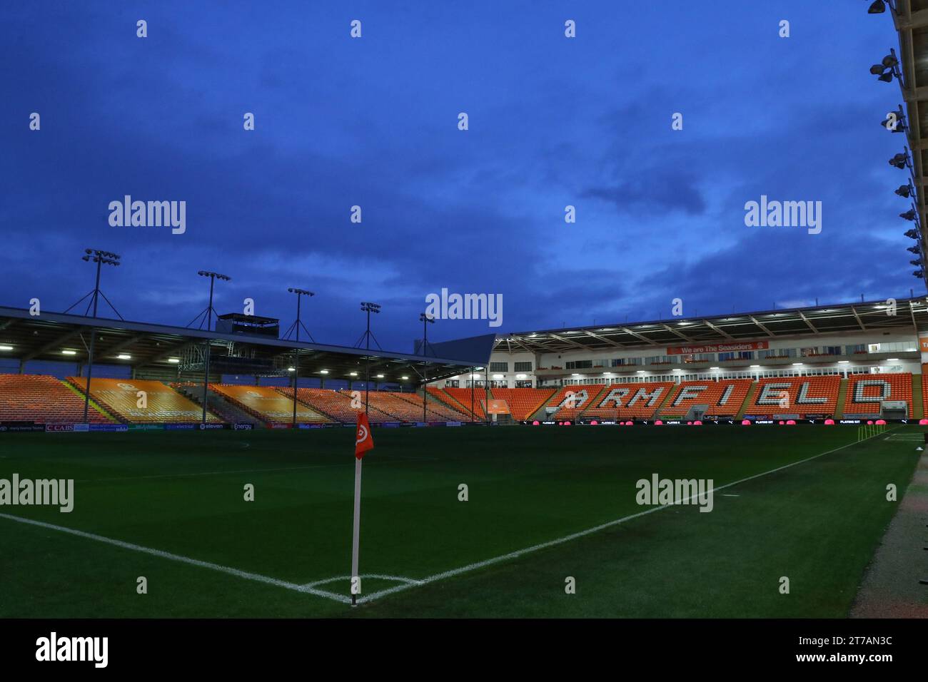 Blackpool, UK. 14th Nov, 2023. A general view inside of Bloomfield Road