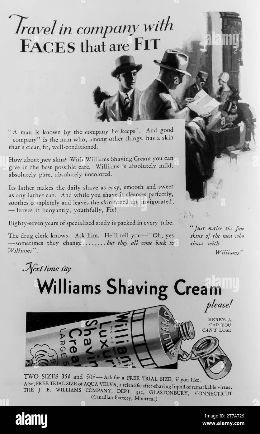 Williams shave cream ad hires stock photography and images Alamy