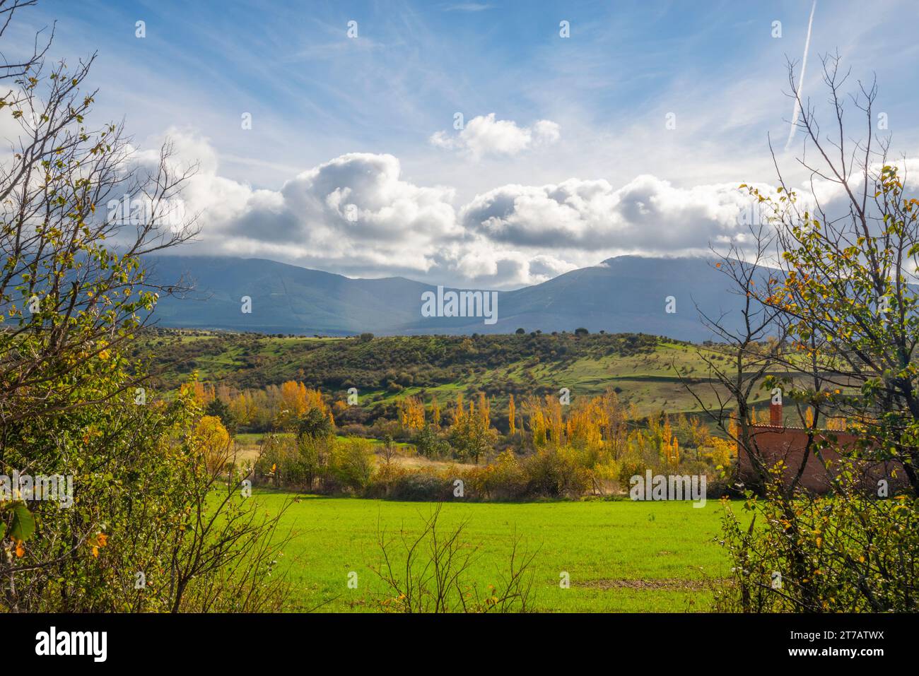 Autumn landscape. Cerezo de Arriba, Segovia province, Castilla Leon, Spain Stock Photo Alamy Autumn landscape. Cerezo de Arriba, Segovia province, Castilla Leon, Spain Stock Photo Alamy