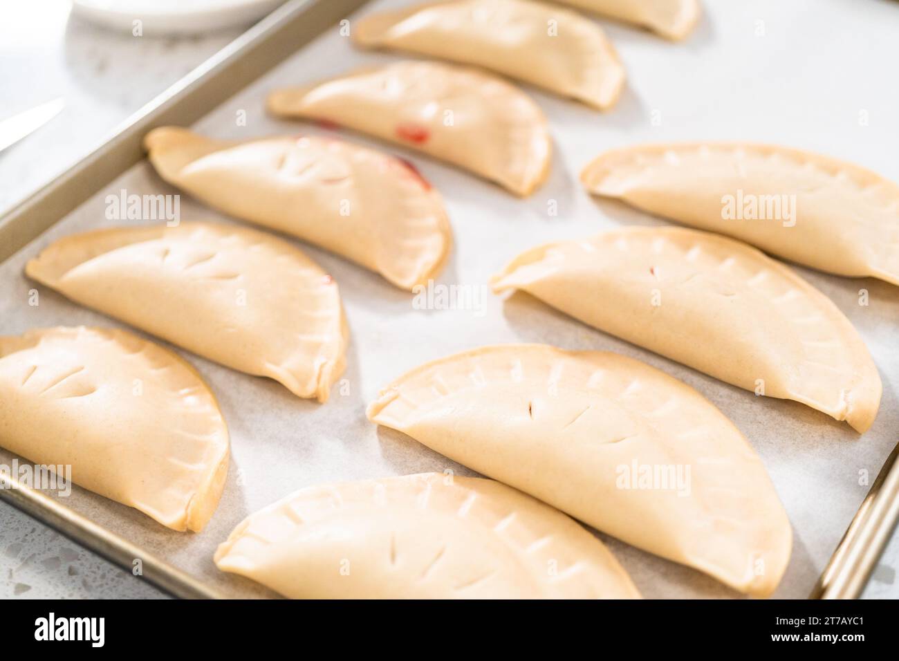Sweet Cherry Empanadas in Air Fryer Stock Photo Alamy