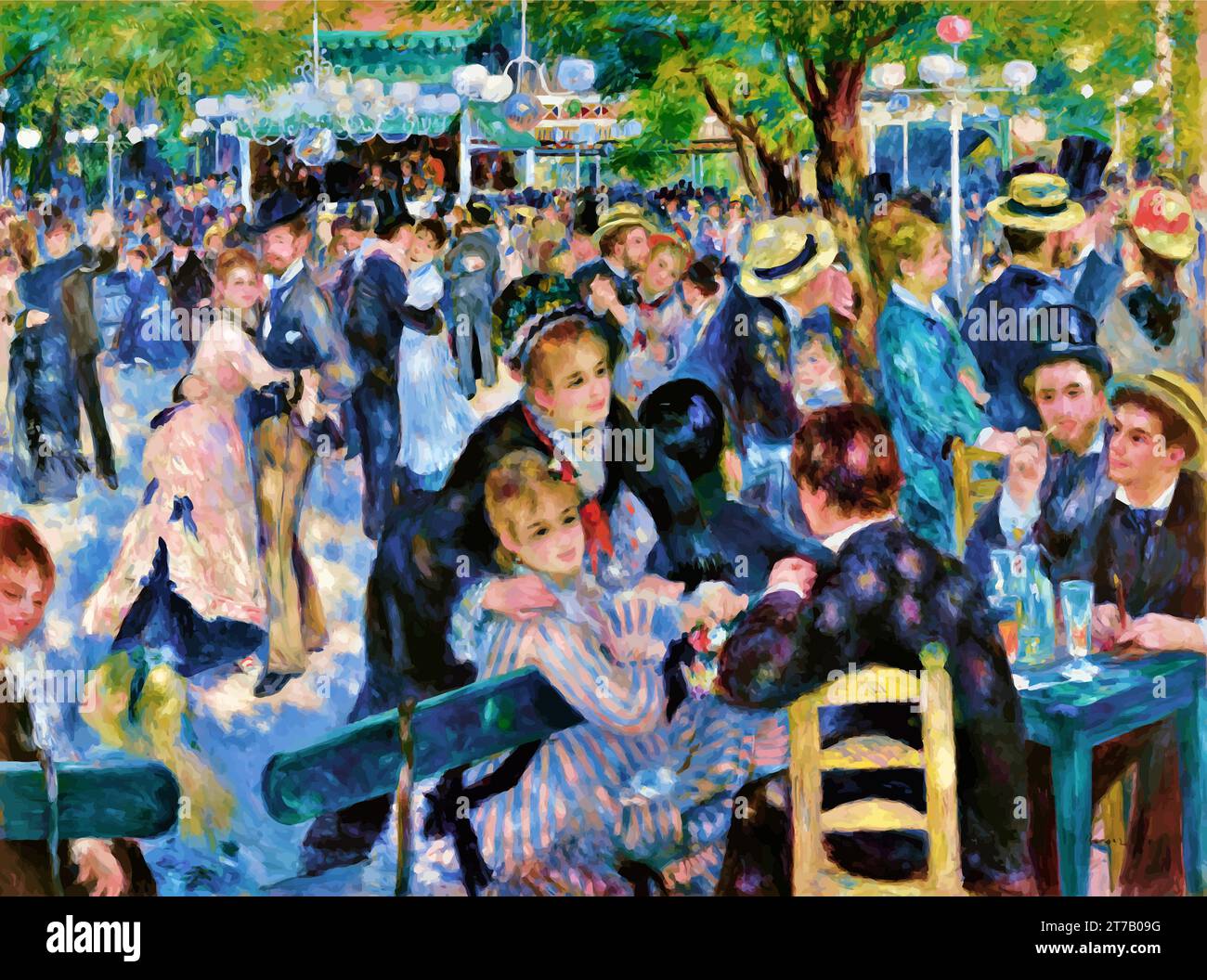 thumbnail image 2 of Moulin Galette By Pierre-Auguste Renoir – Giclee Canvas Print Repro, Unframed 2 of 4