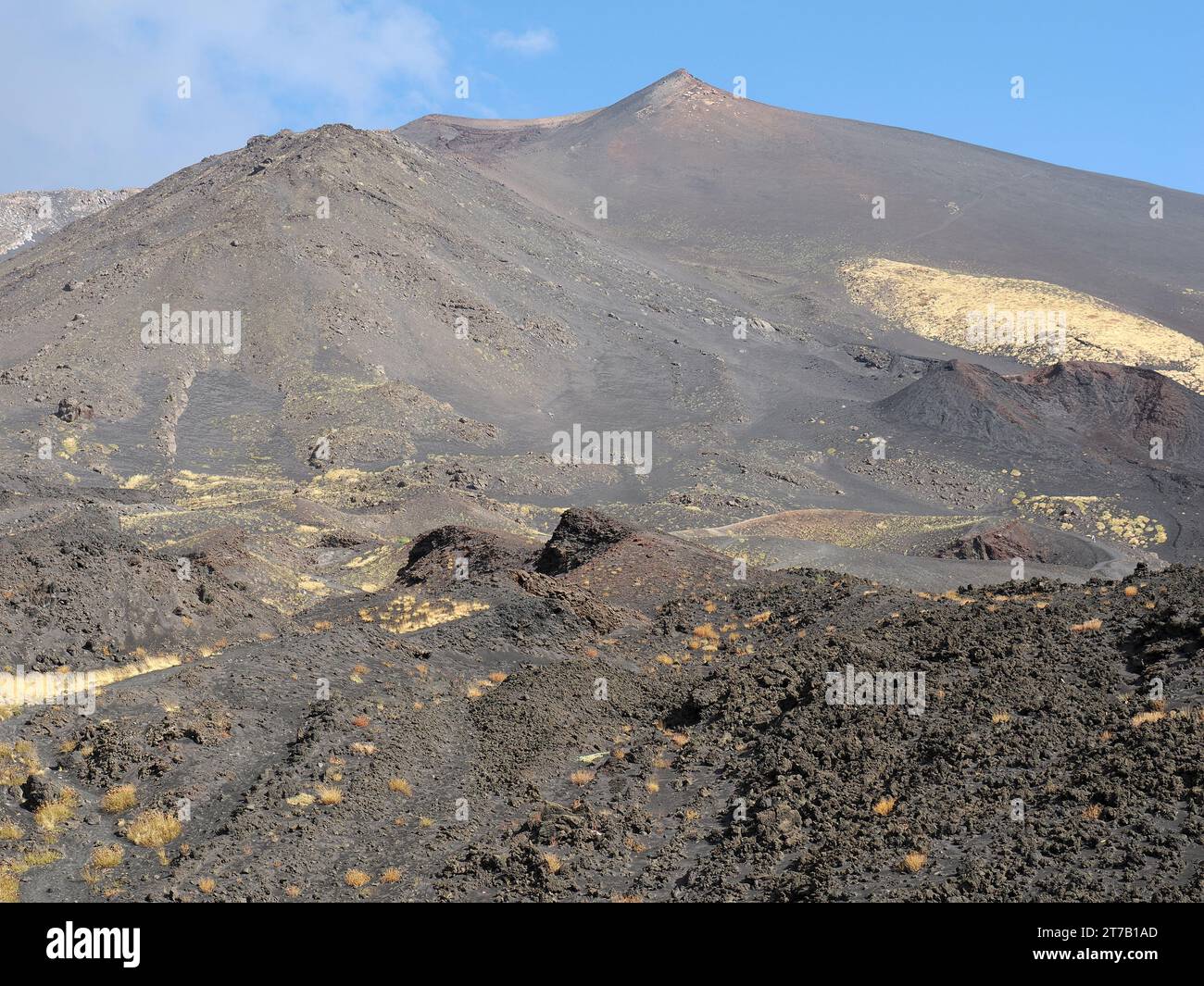 Mount Etna, stratovolcano, composite volcano, Sicily, Sicilia, Sizilien, Sicile, Italy, Europe, UNESCO World Heritage Site Stock Photo