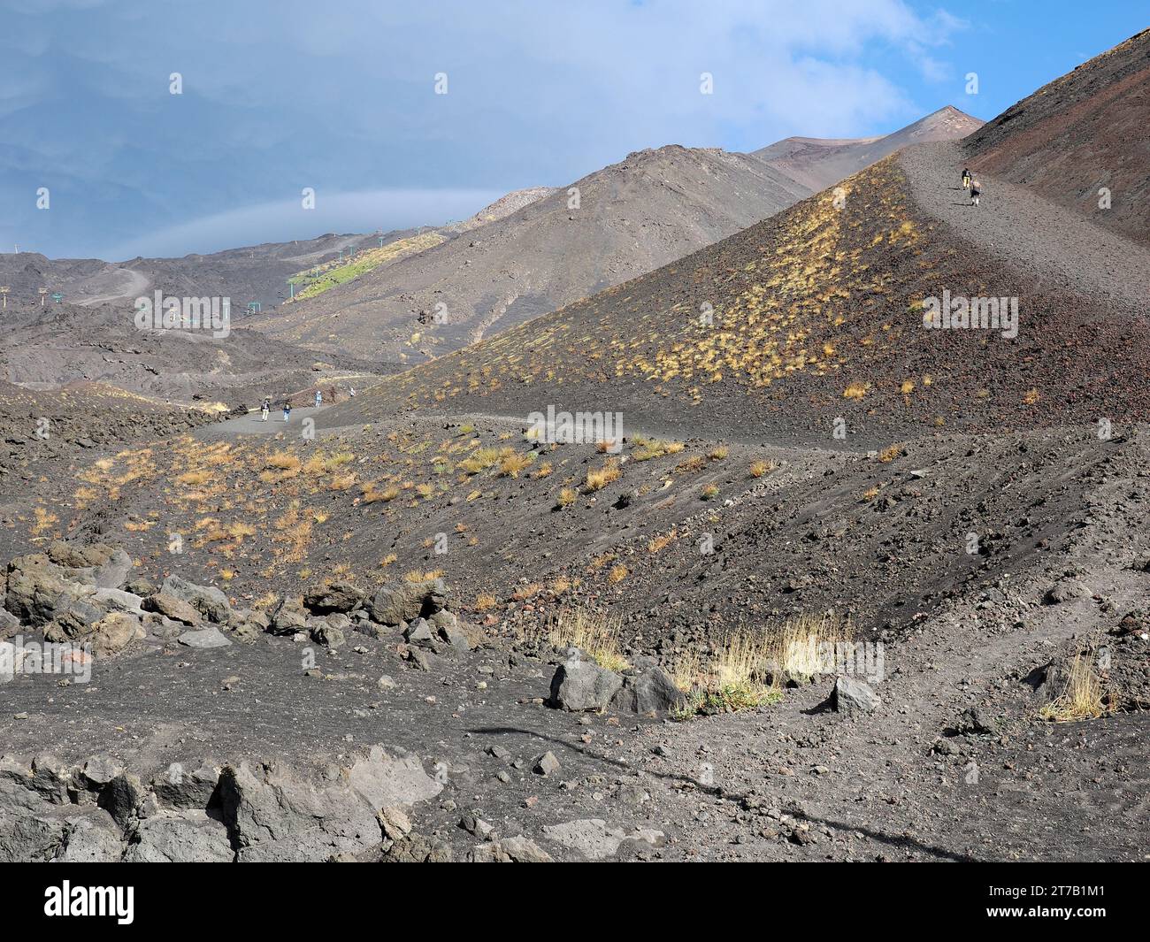 Mount Etna, stratovolcano, composite volcano, Sicily, Sicilia, Sizilien, Sicile, Italy, Europe, UNESCO World Heritage Site Stock Photo