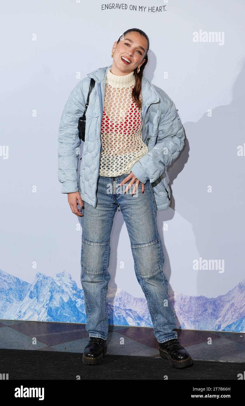 Rina Lipa attends the winter party to launch Skate at Somerset House