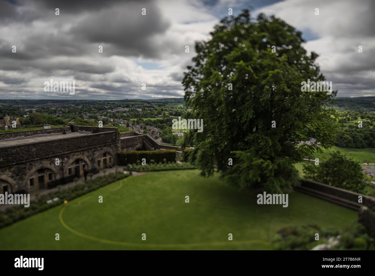Landscape and view of Stirling castle. Stock Photo