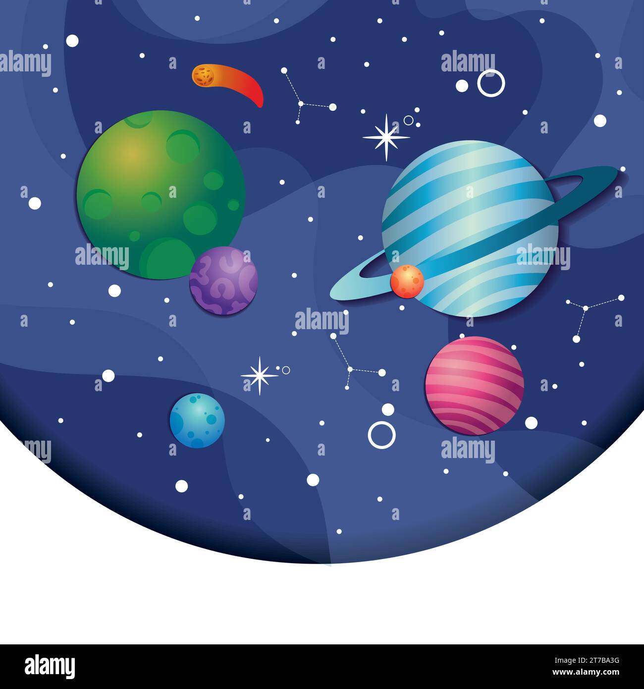Layered cartoon view of outer space Vector Stock Vector Image & Art - Alamy