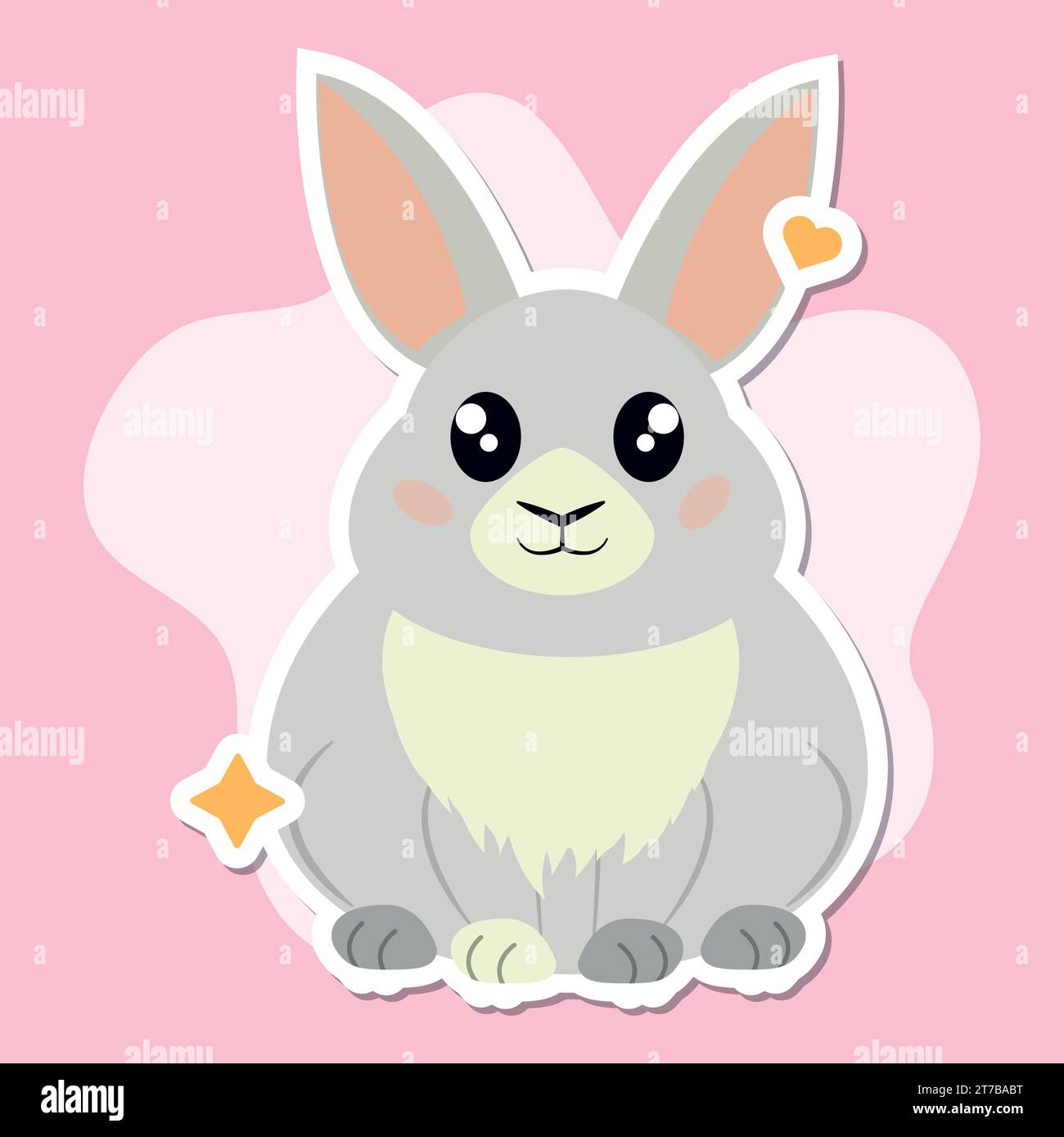 Isolated cute rabbit cartoon character Vector Stock Vector Image & Art ...