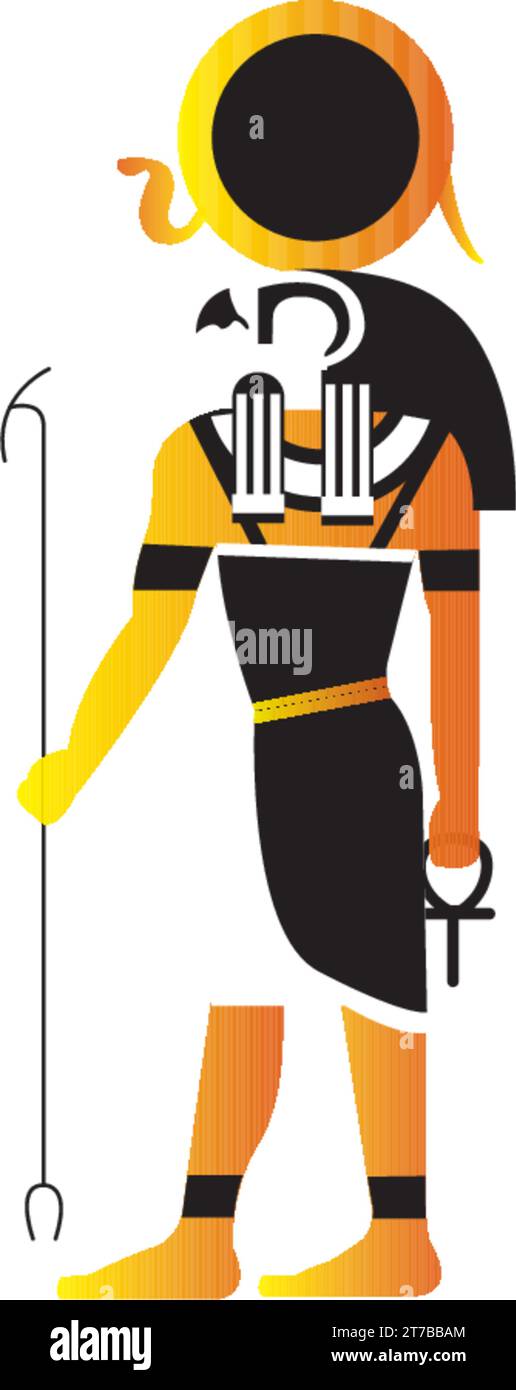Isolated colored egypt god statue icon Vector illustration Stock Vector