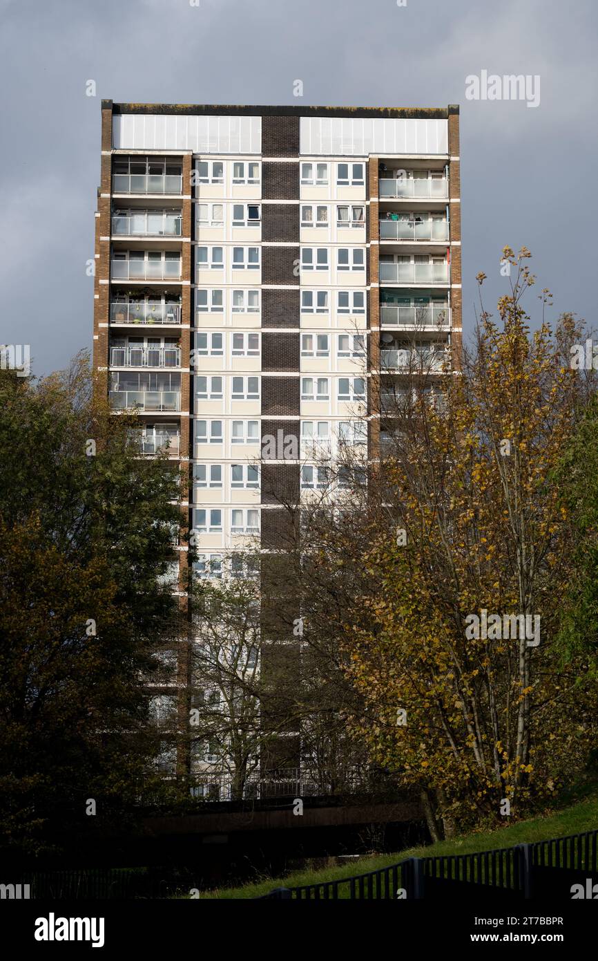 Tower block on the Chapel Street Estate, Brierley Hill, West Midlands