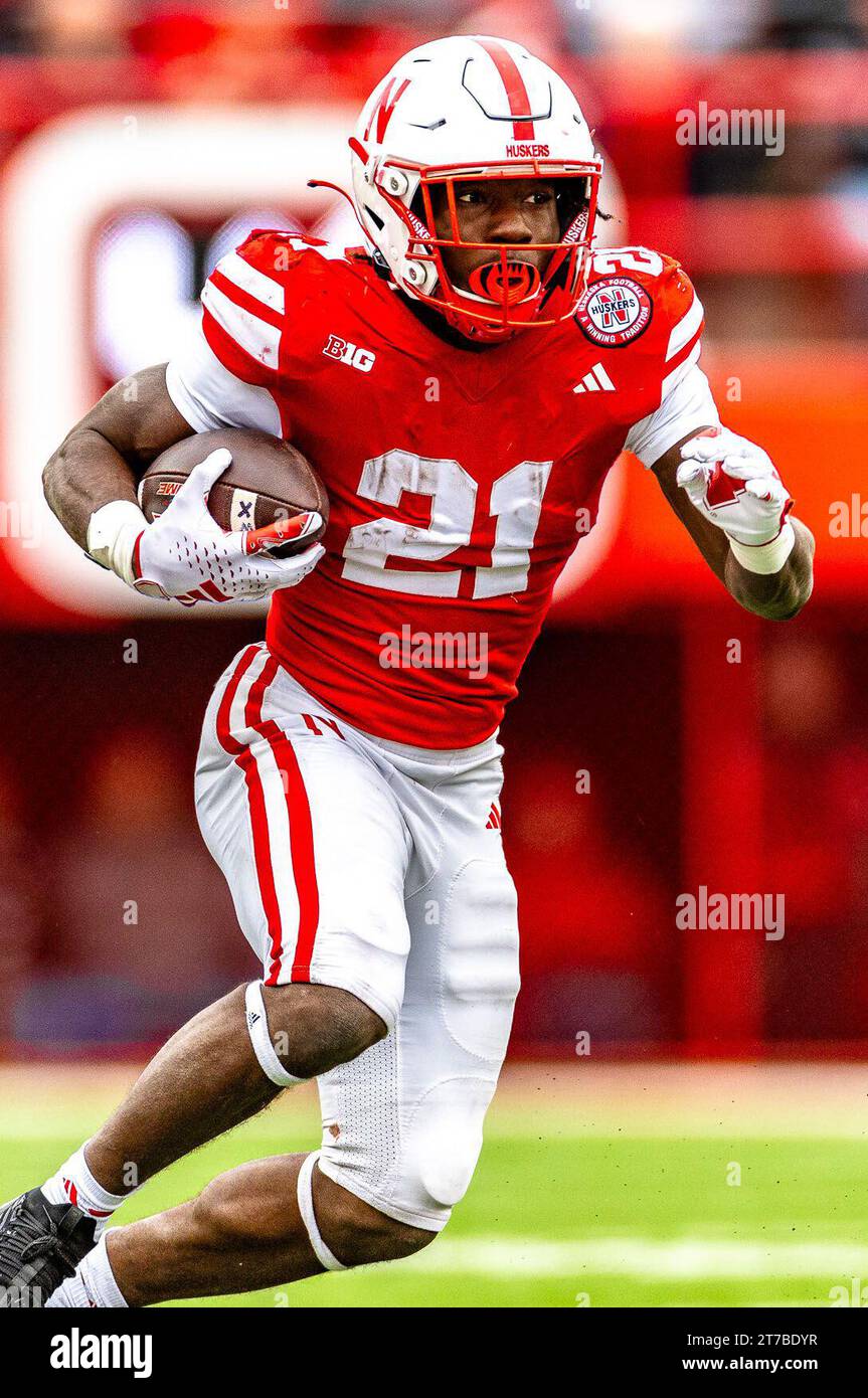 Lincoln, NE. U.S. 11th Nov, 2023. Nebraska Cornhuskers running back