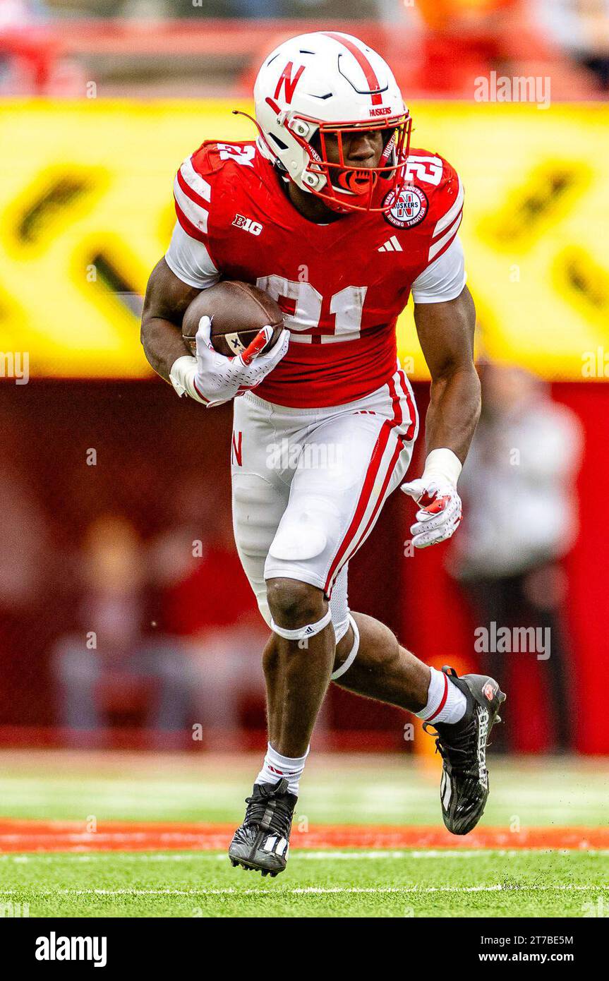 Lincoln, NE. U.S. 11th Nov, 2023. Nebraska Cornhuskers running back